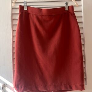 Ann Taylor Tailored Pencil Skirt in Deep Red